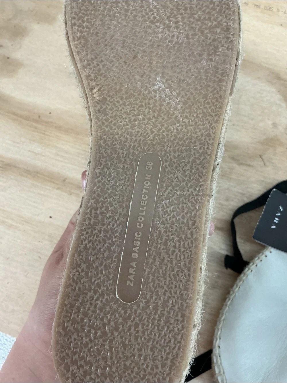 Zara Women's Cream Espadrille Lace-Up Flats Size 38